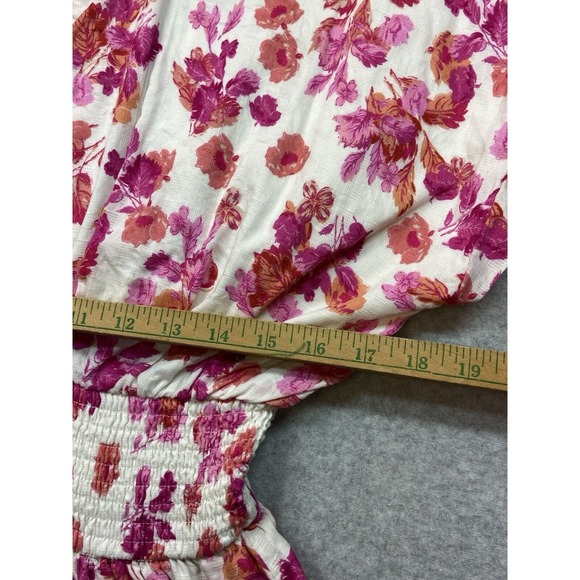 Fate Dress Womens Medium White Pink Flowers Cotton Babydoll Romantic Feminine - Picture 8 of 12